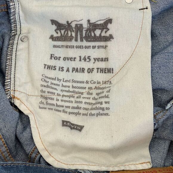 Levi's‎ 541 Athletic Fit Taper 42x30 Cotton Stretch Denim Blue Jeans Medium Zip - Picture 6 of 10